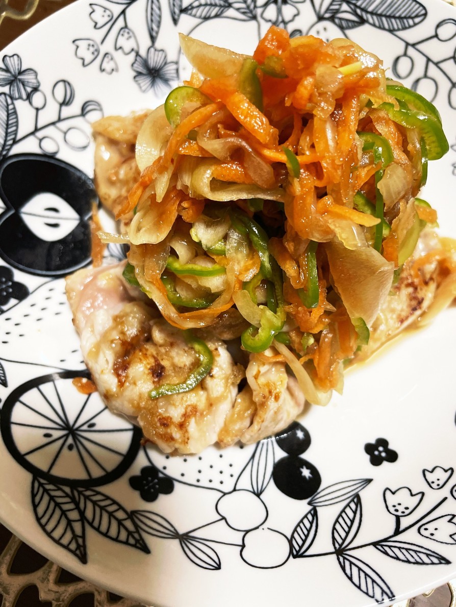 豚肉の甘酢オニオンソース添え レシピ