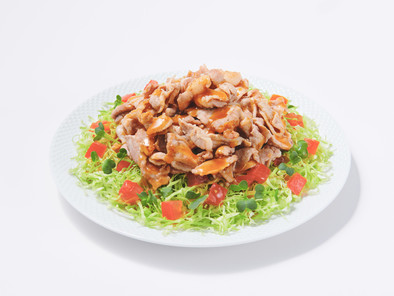 三浦本春キャベツを楽しむ！豚の焼肉サラダの写真