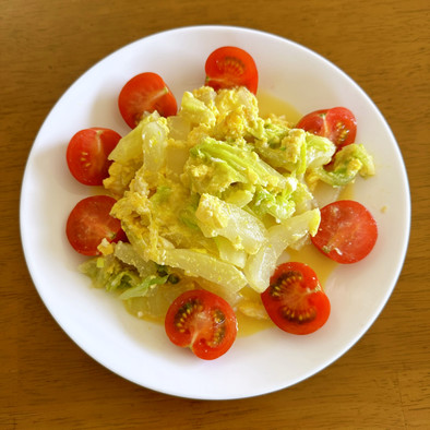 白菜とたまごのサラダ風の写真