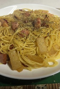 スパゲティ・大根のペペロンチーノ