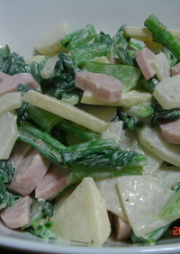 小松菜と大根のごま風味サラダ