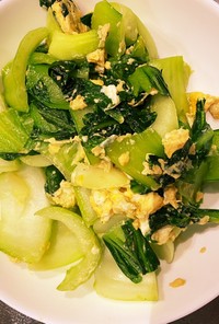青梗菜と卵の中華風炒め