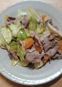 豚肉とキャベツのマヨ炒めミカン風味