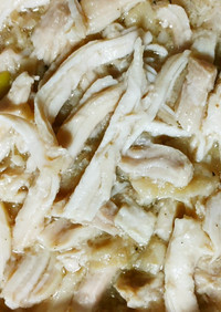 作り置き蒸し鶏　発酵玉葱　シャトルシェフ