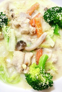 【米粉で♪】白菜と鶏肉のクリーム煮