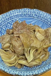 舞茸と牛こま切れのピリ辛炒め煮