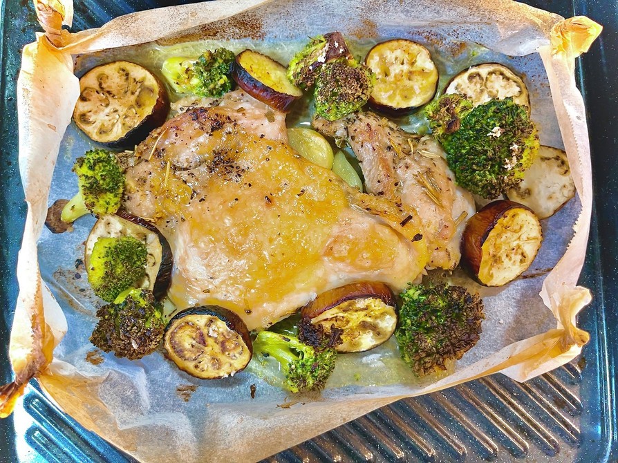 チキンレッグクォーターのオーブン焼き レシピ