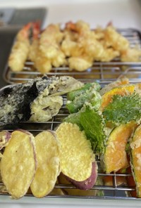 市販の天ぷら粉で野菜の天ぷらを揚げよう♪