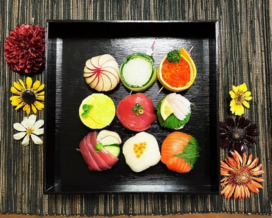 ひな祭りに✿彩り豊かな✿てまり寿司✿の写真
