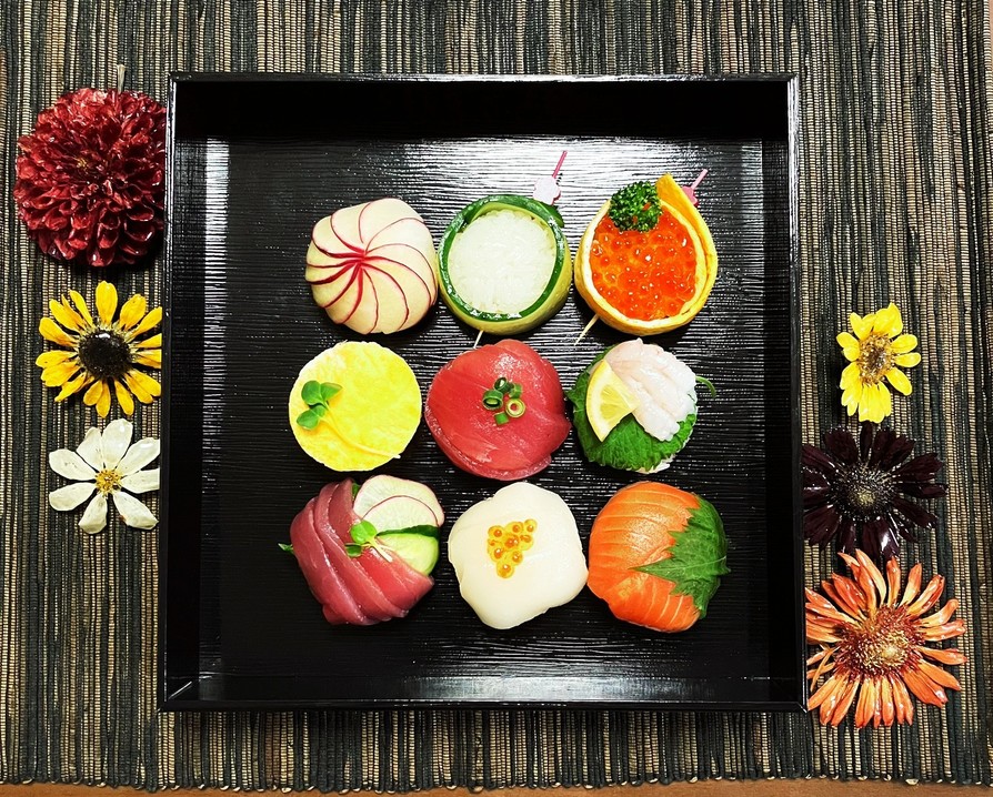 ひな祭りに✿彩り豊かな✿てまり寿司✿の画像