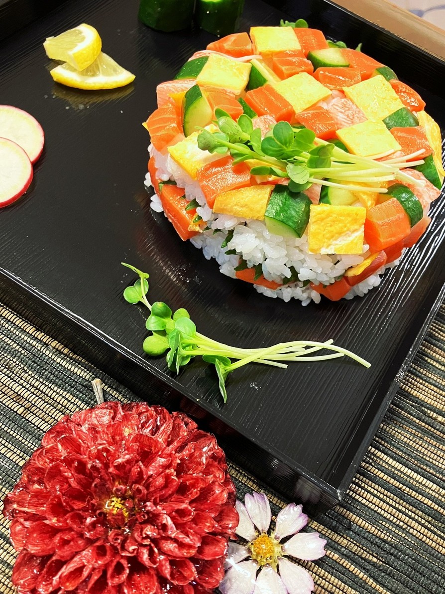 ひな祭り✿押し寿司✿寿司ケーキの画像