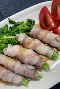 【三幸園ドレ】豚肉と豆苗のしゃぶ巻き