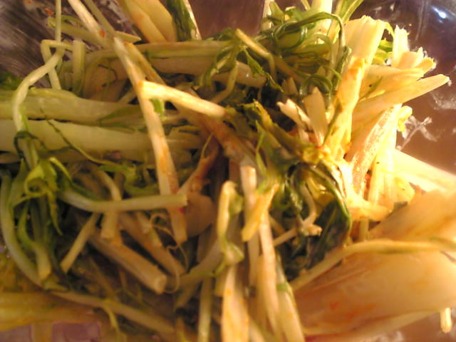 水菜のピリ辛マヨネーズ和えの画像