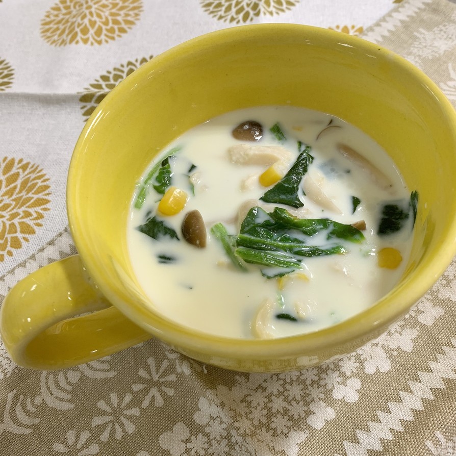サラダチキンのミルクスープの画像