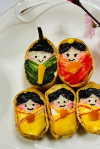 子供喜ぶ☆ひな祭りのキャラ稲荷寿司