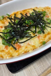 喜晴秘伝の特製塩出汁長芋の明太チーズ焼き