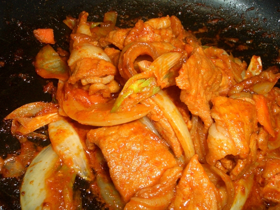 韓国料理★超簡単！豚肉のコチュジャン炒め