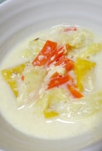 さつま芋と野菜の豆乳のスープ