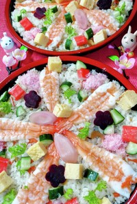 毎年恒例のひな祭りのちらし寿司