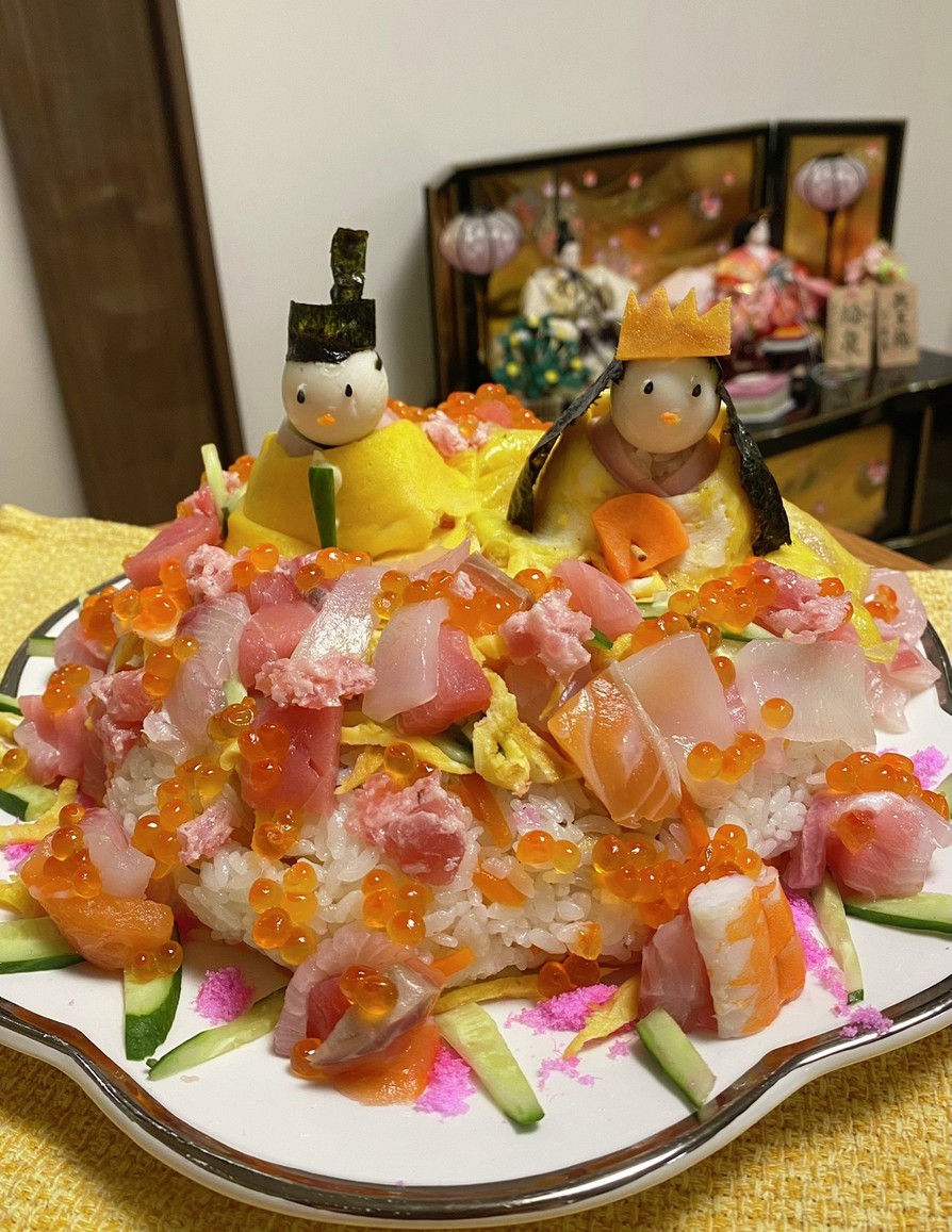 雛祭り☆ちらし寿司ケーキの画像