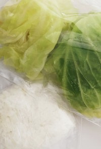 冷凍野菜：キャベツ・玉ねぎ