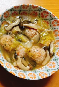 柚子胡椒風味の肉団子スープ