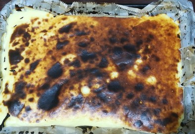 オーブン無しでバスク風チーズケーキの写真