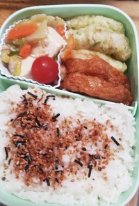 お弁当に、白身魚の米粉で天ぷら～