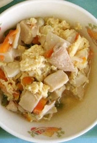 凍り豆腐の卵とじ煮（学校給食）