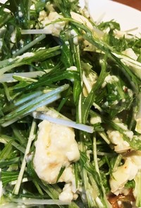 水菜と豆腐のサラダ