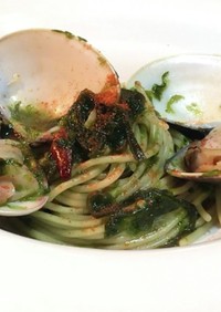ワンパン･蛤と青海苔のスパゲティーニ♡
