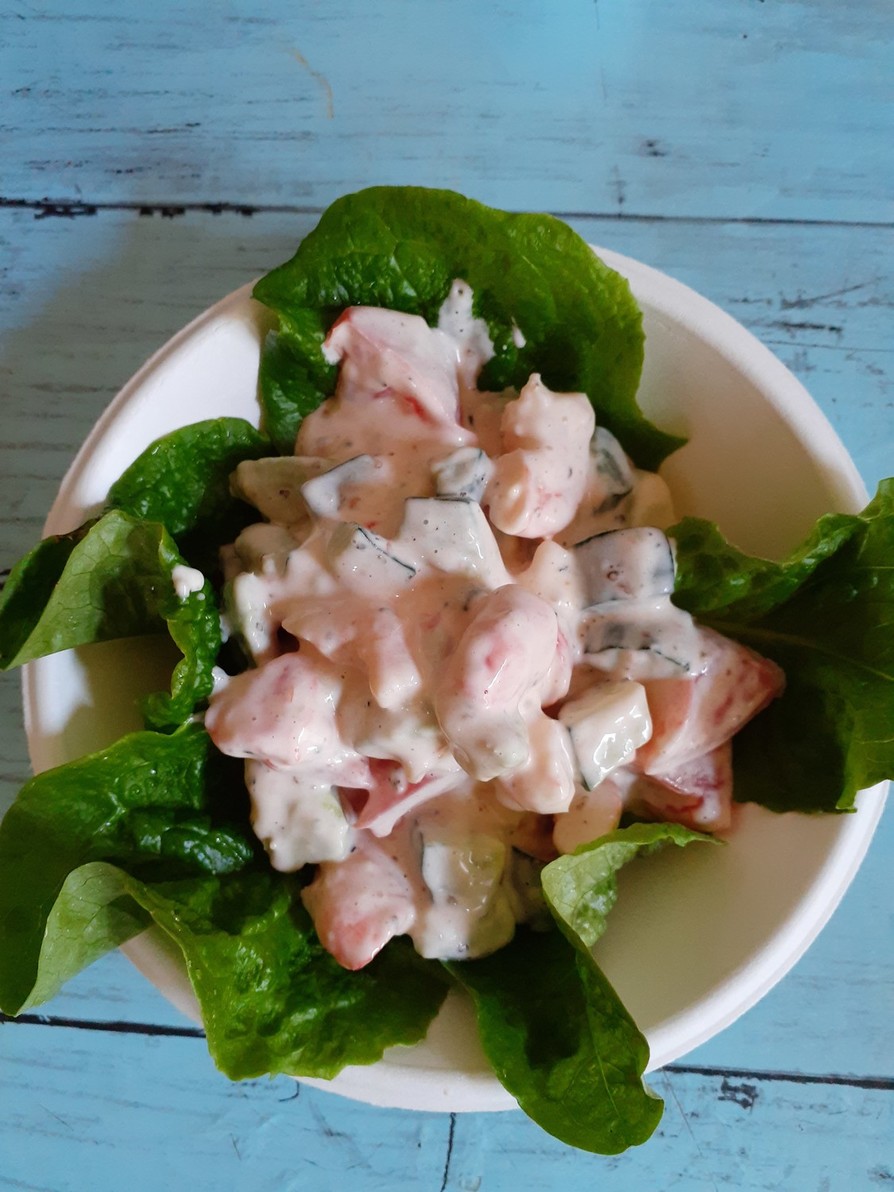 キュウリとアボカドのサラダのレシピ