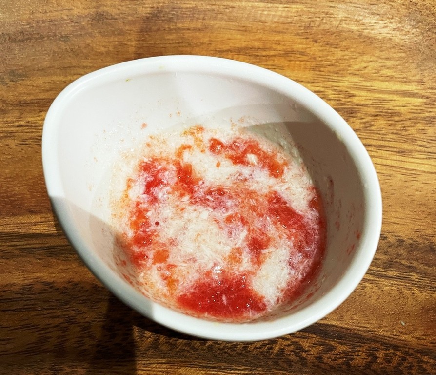 鶏胸肉とフルーツトマト離乳食冷凍ストックの画像