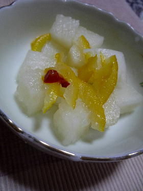 大根と柚の酢の物
