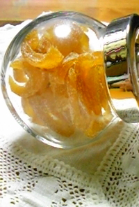 ぶんたんの皮で砂糖菓子(柑橘ピール）