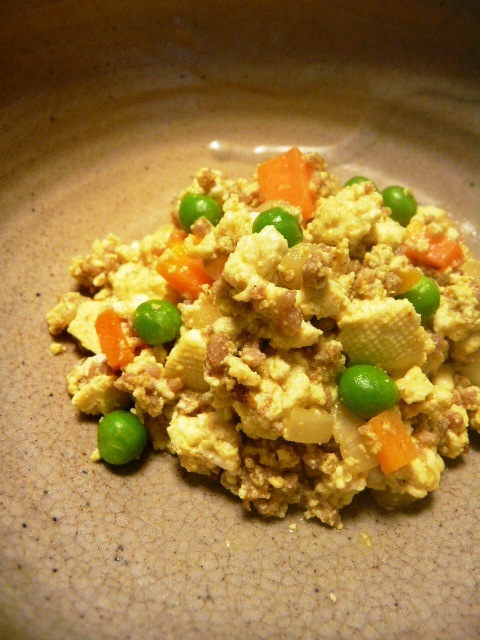 カレー風味の炒り豆腐の画像