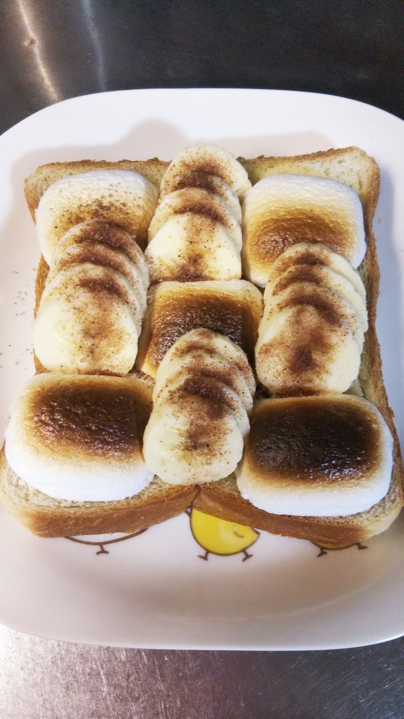 マシュマロバナナトーストの画像