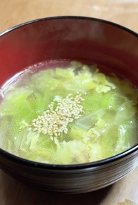 キャベツとたまごの中華スープ