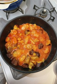 鶏と茄子のトマトクリーム煮