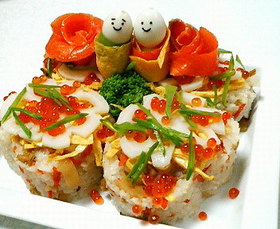 可愛い!チラシ寿司☆おひな祭りにどうぞ☆