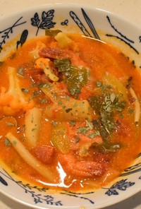 トムヤムクン風トマトスープ