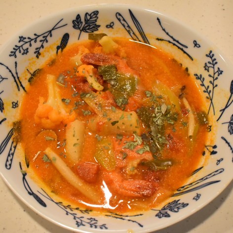 トムヤムクン風トマトスープ