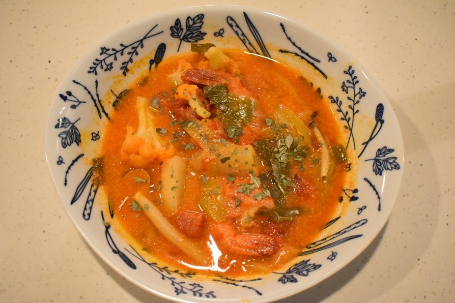 トムヤムクン風トマトスープの画像