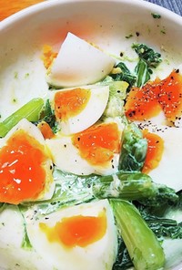 簡単 小松菜と卵のマヨサラダ