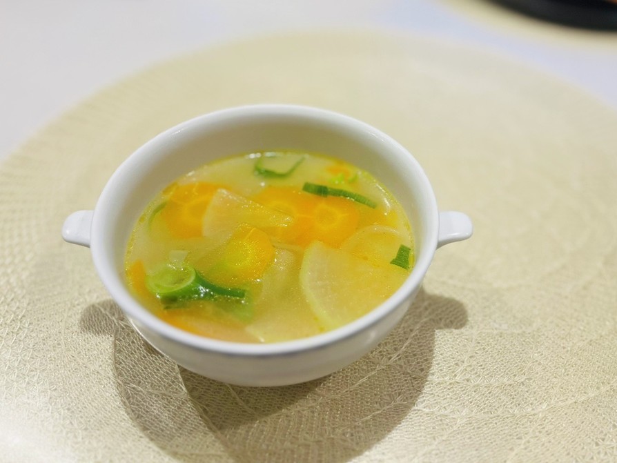 やさしい根菜のスープの画像