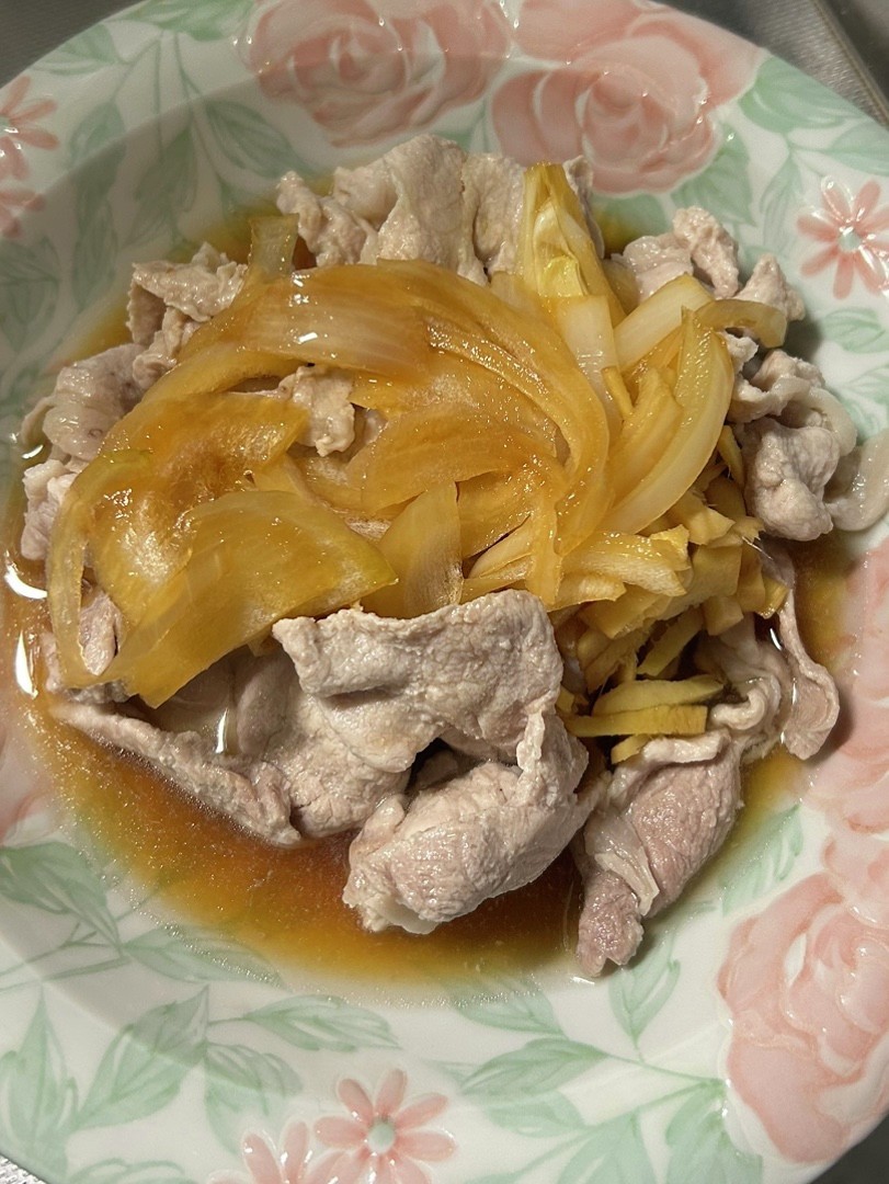生姜の酢醤油豚しゃぶの画像