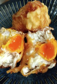 我が家の定番☆冷凍卵で作る半熟卵の天ぷら