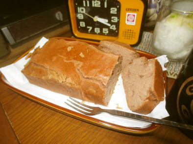 米粉とプロテインのパウンドケーキ風の写真