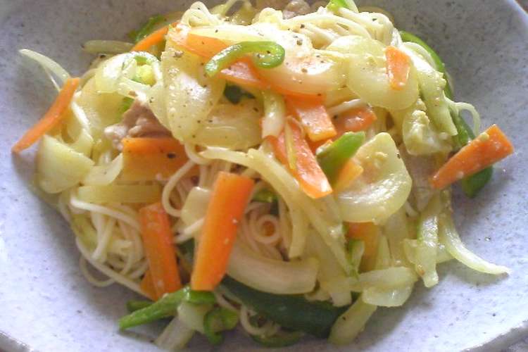 ひやむぎチャンプルー レシピ 作り方 By Peachy0307 クックパッド 簡単おいしいみんなのレシピが360万品