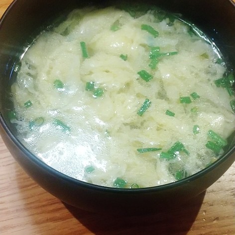 米粉活用　とろみは米粉で!簡単卵スープ